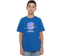 KPOP Demon Hunters Cute Derpy Tiger Cartoon Camiseta Infantil, Azul Real, 7-8 A