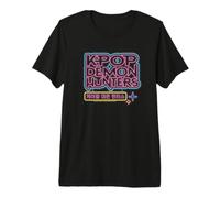 KPOP Demon Hunters Glowing Lights Logo Camiseta Premium