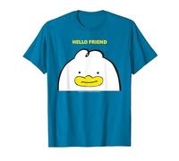 KPOP Demon Hunters Hello Friend Derpy Letter Camiseta, Hombre, Zafiro, 3XL