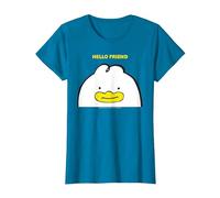 KPOP Demon Hunters Hello Friend Derpy Letter Camiseta, Mujer, Zafiro, S