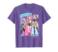 KPOP Demon Hunters Huntrix Anime Sketch Camiseta, Hombre, Morado Jaspeado, XL