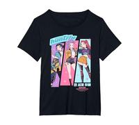 KPOP Demon Hunters Huntrix Anime Sketch Camiseta, Mujer Tallas Grandes, Negro, 6XL Grande