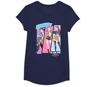 KPOP Demon Hunters Huntrix Anime Sketch Camiseta, Niñas, Azul Marino, M