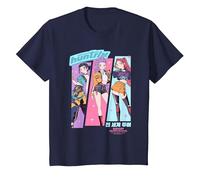 KPOP Demon Hunters Huntrix Anime Sketch Camiseta, Niños, Azul Marino, 8 años