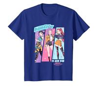 KPOP Demon Hunters Huntrix Anime Sketch Camiseta, Niños, Azul Real, 4 años