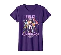 KPOP Demon Hunters Huntrix Feliz Cumpleanos Birthday Camiseta, Mujer, Morado, XXL