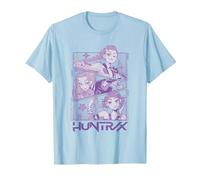 KPOP Demon Hunters Huntrix Huntr/X Manga Panels Trio Camiseta, Hombre, Azul Bebé, M
