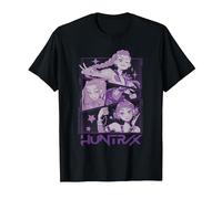 KPOP Demon Hunters Huntrix Huntr/X Manga Panels Trio Camiseta, Hombre, Negro, XL