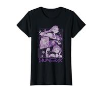 KPOP Demon Hunters Huntrix Huntr/X Manga Panels Trio Camiseta, Mujer, Negro, S
