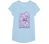 KPOP Demon Hunters Huntrix Huntr/X Manga Panels Trio Camiseta, Niñas, Azul Bebé, M