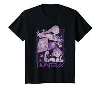 KPOP Demon Hunters Huntrix Huntr/X Manga Panels Trio Camiseta, Niños, Negro, 12 años