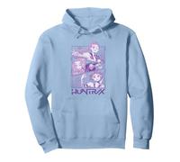 KPOP Demon Hunters Huntrix Huntr/X Manga Panels Trio Sudadera con Capucha, Unisex para Adultos, Azul Polvoriento, M