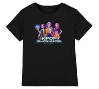 KPOP Demon Hunters - Huntrix KPOP Group Kids T Shirt, Black, 5-6