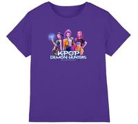 KPOP Demon Hunters - Huntrix KPOP Group Kids T Shirt, Purple, 12-13