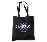 Kpop Demon Hunters Huntrix Pastel Logo Grocery Travel Reusable Tote Bag, Black