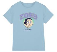 KPOP Demon Hunters - Huntrix Zoey Collegic Kids T Shirt, Light Blue, 7-8