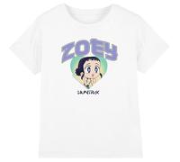 KPOP Demon Hunters - Huntrix Zoey Collegic Kids T Shirt, White, 7-8