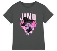 KPOP Demon Hunters - Jinu Demon Heart Flames Kids T Shirt, Charcoal, 3-4