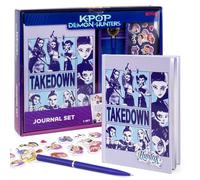 Kpop Demon Hunters - Juego de diario, 40 páginas rayadas de doble cara, calcomanías y bolígrafo de Kpop, producto oficial de K Pop Demon Hunters para fanáticos del K-Pop, estudiantes, adolescentes