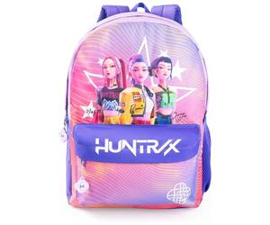 KPop Demon Hunters Mochila rosa para niñas de Cazadores de Demonios Huntrix | Mochila escolar con personaje de dibujos animados y cierre de cremallera | urbana HUNTRAX para niños | Merchandising