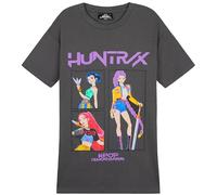 KPop Demon Hunters Oficial Huntrix Camiseta Niña Manga Corta, Rumi Mira Zoey, Camisetas Algodon, 4-14 Años, Regalo para Niña (13-14 Años, Gris Huntrix)