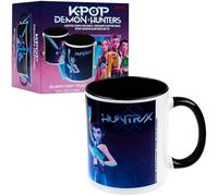 KPop Demon Hunters Oficial Huntrix Tazas Originales 315ml, Taza Ceramica de Café o Té, Rumi Mira Zoey, Guerreras Kpop Regalos para Fans (Negro Huntrix)