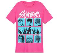 KPop Demon Hunters Oficial Saja Boys Camiseta Niña Manga Corta, Camisetas Algodon, 5-14 Años, Regalo para Niña (9-10 Años, Rosa/Azul Saja Boys)