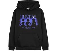 KPop Demon Hunters Oficial Sudadera con Capucha para Niñas, 4-14 Años, Sudadera Saja Boys, Ropa Invierno, Regalo para Fans (13-14 Años, Negro/Morado Huntrix)