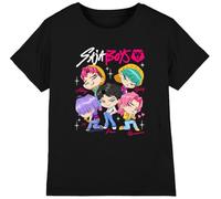KPOP Demon Hunters - Saja Boys Chibi Poster Kids T Shirt, Black, 5-6