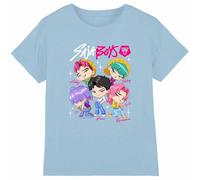 KPOP Demon Hunters - Saja Boys Chibi Poster Kids T Shirt, Light Blue, 5-6
