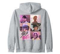 KPOP Demon Hunters Saja Boys Era Grid Sudadera con Capucha