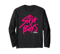 KPop Demon Hunters Saja Boys Pink Logo Manga Larga