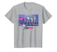 KPOP Demon Hunters Saja Boys Soda Pop Dance Camiseta, Niños, Gris Jaspeado, 4 años