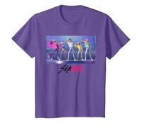 KPOP Demon Hunters Saja Boys Soda Pop Dance Camiseta, Niños, Morado Jaspeado, 8 años