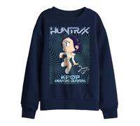 KPOP Demon Hunters Zoey Poster Kids Sweatshirt, Navy, 7-8