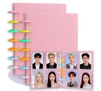 Kpop - Juego de 2 encuadernadores para tarjetas fotográficas Fujifilm Instax Mini, 40 páginas (160 bolsillos), color rosa
