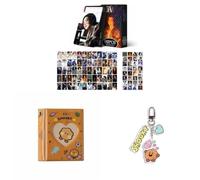 Kpop - Juego de 60 tarjetas de fotos personales JIMIN, 32 calcomanías, soporte para álbum de chimmy, llavero, llavero (SUGA)
