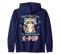 KPOP no te escucho, Estoy Escuchando K-Pop Raccoon Sudadera con Capucha