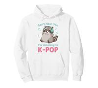 KPOP no te escucho, Estoy Escuchando K-Pop Raccoon Sudadera con Capucha