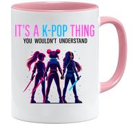 kpop Taza de anime con texto "It's a Kpop Thing" | Divertida taza de café idea de regalo para los fans de anime | Taza de merchandising Kpop para oficina o escuela |