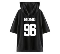 KPOP Twice Hoodies T Shirts Camiseta con Capucha de Manga Corta Feel Special Impresión Tops Shirts de Verano tee Algodón NA YEON Jung YEON Momo Sana JI Hyo Mina DAHYUN CHAE Young TZUYU