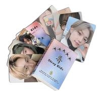 KPOPBP Stray Kids - Juego de 50 tarjetas fotográficas láser Kpop LOMO de 5 estrellas, regalo para fanáticos, hija, niños y niñas