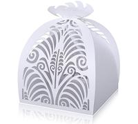 KPOSIYA Paquete de 70 cajas de regalo cortadas con láser, 2.8 x 2.5 x 3.2 pulgadas, cajas de regalo pequeñas huecas para bodas, fiestas de cumpleaños, baby shower, despedidas de soltera (paquete de 70