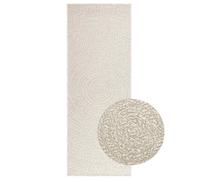 KPOTUERTU ZIZUR - Alfombra (80 x 200 cm, aspecto de yute, interior y | 100% polipropileno resistente, resistente a los golpes, limpiador de mangueras, secado al aire, para terraza, balcón, jardín