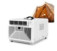 KPOUYYDS Aire Acondicionado para Tienda, Climatizador Silencioso 42dB, 3400 BTU Sin Drenaje, 300W Ahorro de Energía, Temporizador 12H, Enfriamiento 10m², Mando, para Camping, Viaje, Exteriores