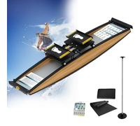 KPOUYYDS Máquina de Entrenamiento de esquí, simulador de esquí, elíptica 3D, máquina de Fitness para Gimnasio en casa, Capacidad de Carga de 150kg, para Entrenamiento de Cintura, Abdomen y piernas