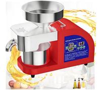 KPOUYYDS Prensa de Aceite automática para prensado en frío y Caliente con Controlador de Temperatura Inteligente (40-250 °C). Extractor de Aceite Mejorado de Acero Inoxidable 304 X6