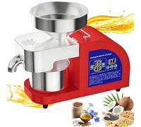 KPOUYYDS Prensa de Aceite eléctrica de Acero Inoxidable con Temperatura Ajustable de 40 a 290 °C. El expulsor de Aceite Mejorado Permite el prensado en Caliente y frío de Aceite de Coco X9