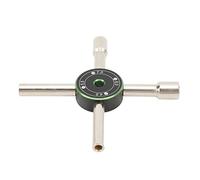 KPOYTWRDN Llave cruzada para gabinete de control eléctrico, llave universal de 4 vías, herramienta multifunción de acero inoxidable para mantenimiento RC, válvula de medidor de agua para (Verde)