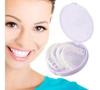 kpquahom Dientes de silicona Dientes dentales cosméticos prótesis dentales dentaduras temporales dentaduras postizas Set Teeth Whitening